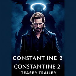 An intriguing teaser poster for 'Constantine 2', featuring Keanu Reeves as John Constantine