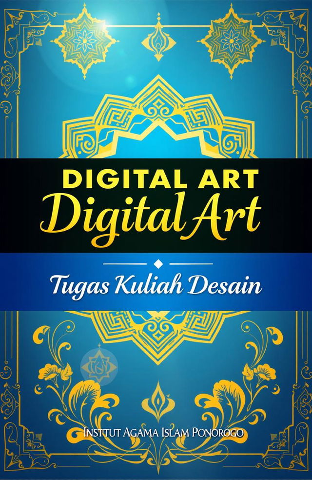 A vibrant and creative cover design for a digital art book