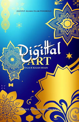 A vibrant and creative cover design for a digital art book