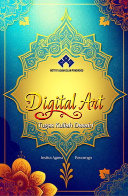 A vibrant and creative cover design for a digital art book