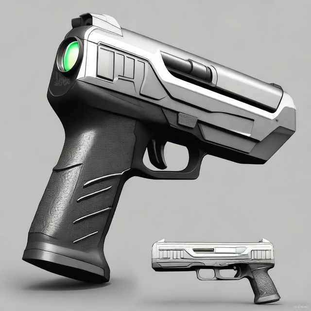 The 67x, a concept for a futuristic pistol weapon