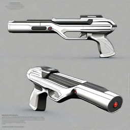 A concept for a futuristic laser sub-machine gun