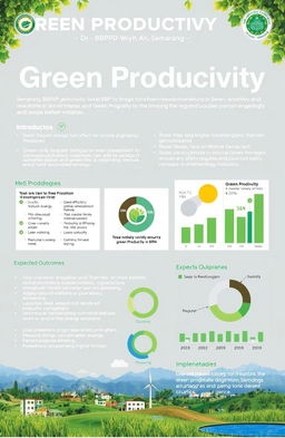 A detailed project proposal document focusing on 'Green Productivity' initiatives for BBPVP in Semarang