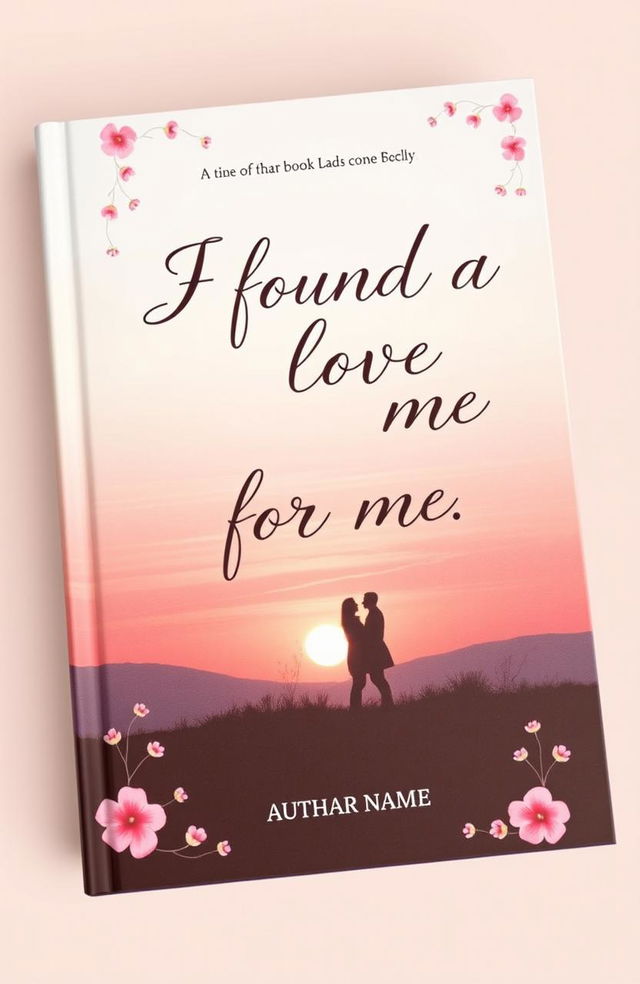 A beautifully designed book cover inspired by the lyric "I found a love for me"