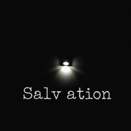 A minimalistic scene featuring a small flashlight with its body clearly visible, placed in the center of a black background