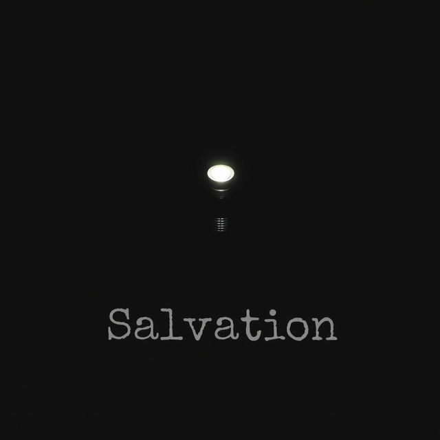 A minimalistic scene featuring a small flashlight with its body clearly visible, placed in the center of a black background