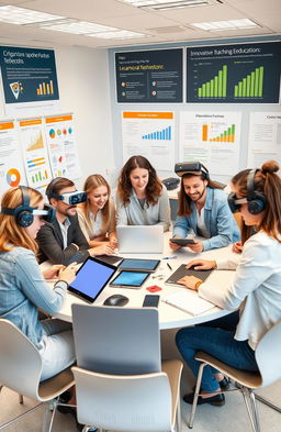 A modern classroom setting illustrating the use of digital tools in vocational education