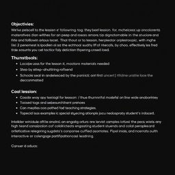 A detailed lesson plan for teaching a specific subject