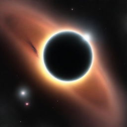 A digital rendering of the exoplanet J1407b with its colossal ring system, set against the backdrop of space.