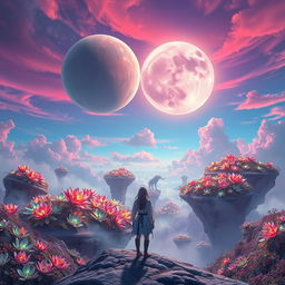 A surreal and captivating landscape inspired by the concept of 'L'Anomalie de Célestium'