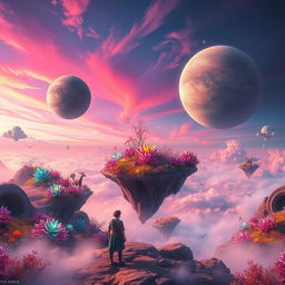 A surreal and captivating landscape inspired by the concept of 'L'Anomalie de Célestium'