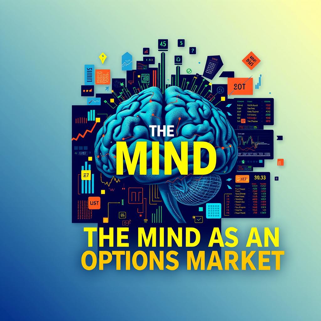 A creative and visually striking checklist cover titled 'The Mind as an Options Market'