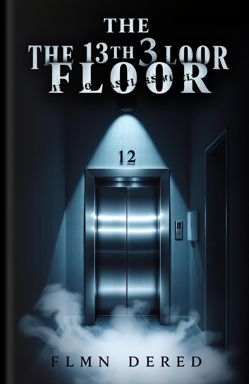 A mysterious and eerie book cover for a novel titled 'The 13th Floor'