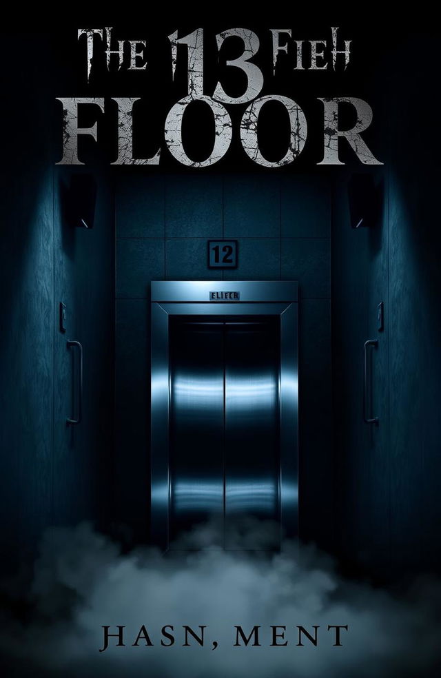 A mysterious and eerie book cover for a novel titled 'The 13th Floor'