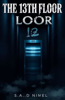 A mysterious and eerie book cover for a novel titled 'The 13th Floor'