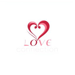 A modern and stylish logo design for a dating service named 'Love Connection'