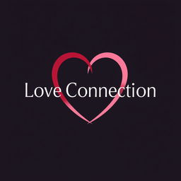 A modern and stylish logo design for a dating service named 'Love Connection'