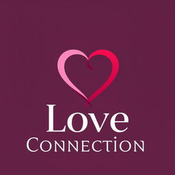 A modern and stylish logo design for a dating service named 'Love Connection'