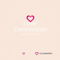 A modern logo design for a dating app named 'Love Connection', featuring a heart icon intertwined with a connection symbol, vibrant colors indicative of romance like red and pink, elegant typography for the app name, playful yet sophisticated design, minimalistic style, suitable for both mobile and web platforms, conveying love, connection, and compatibility