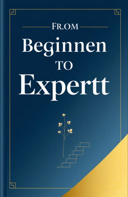 An elegant book cover design for a title 'From Beginner to Expert: The Process of Developing Interests and Skills'