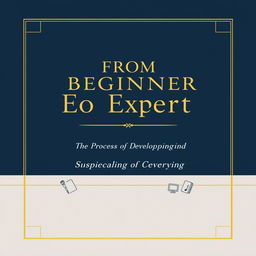 An elegant book cover design for a book titled 'From Beginner to Expert: The Process of Developing Interests and Skills'