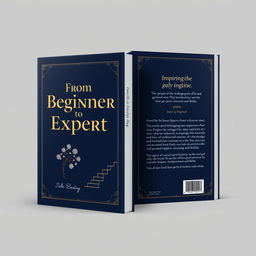 An elegant book cover design including the front, back, and spine for the title 'From Beginner to Expert: The Process of Developing Interests and Skills'