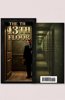 A flat, straight layout design for a book titled 'The 13th Floor', showing the front and back covers side by side