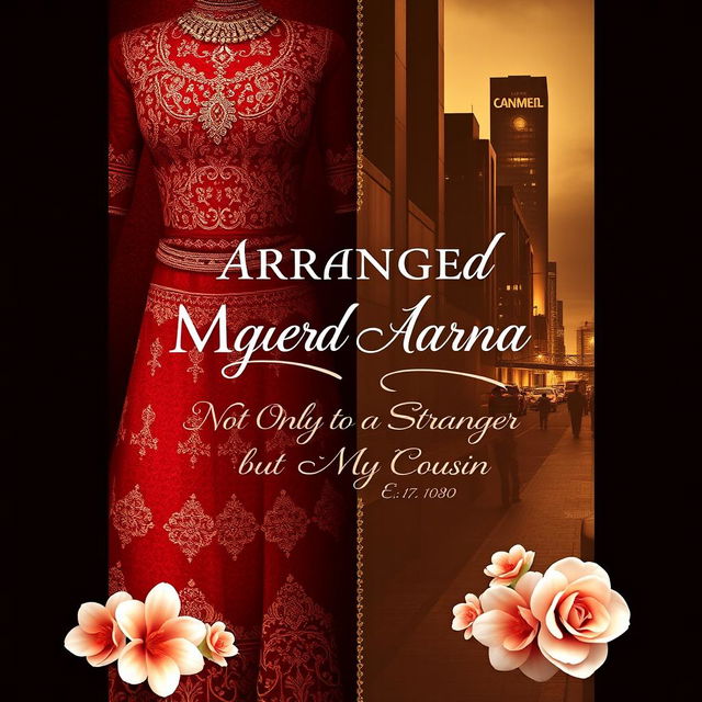 An intriguing book cover design for the title 'Arranged Marriage: Not Only to a Stranger but My Cousin'