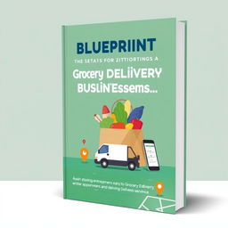 A professional and appealing eBook cover design for 'Blueprint for Starting a Grocery Delivery Business'