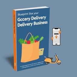 A professional and appealing eBook cover design for 'Blueprint for Starting a Grocery Delivery Business'