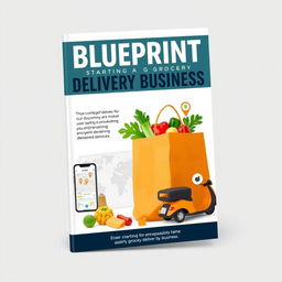 A professional and appealing eBook cover design for 'Blueprint for Starting a Grocery Delivery Business'