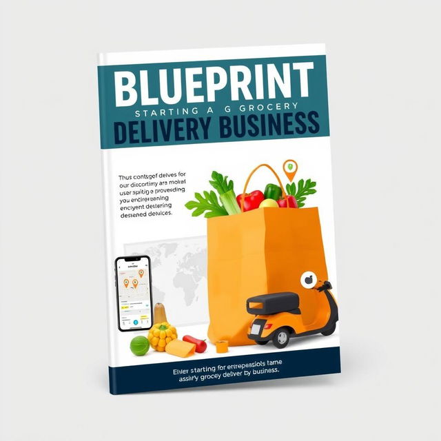 A professional and appealing eBook cover design for 'Blueprint for Starting a Grocery Delivery Business'