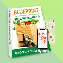 A professional and appealing eBook cover design for 'Blueprint for Starting a Grocery Delivery Business'