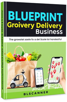 A professional and appealing eBook cover for a guide titled 'Blueprint for Starting a Grocery Delivery Business'