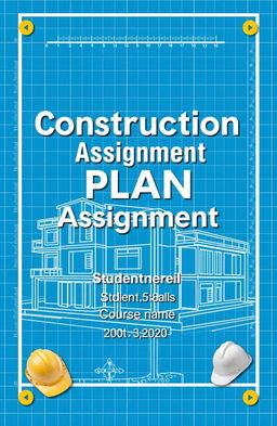A professional and visually appealing cover page for a construction assignment plan