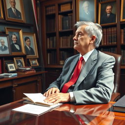 An older member of the Labour Party in Parliament, exuding authority and experience