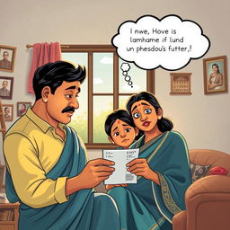 A captivating illustration inspired by the theme of dreams and aspirations in Premchand's story about winning the lottery