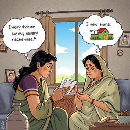 A captivating illustration inspired by the theme of dreams and aspirations in Premchand's story about winning the lottery