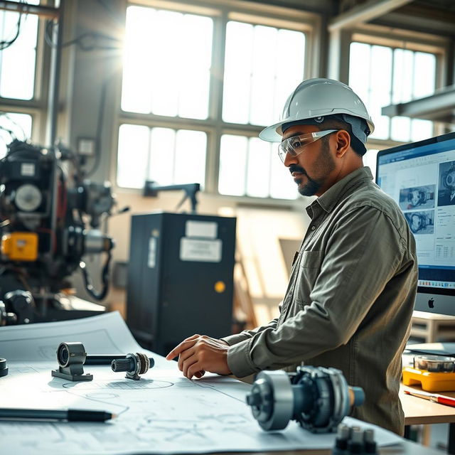 A skilled mechanical engineer working on an innovative project