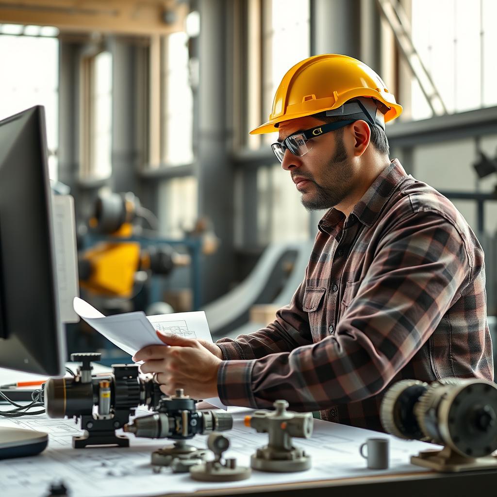 A skilled mechanical engineer working on an innovative project