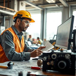 A skilled mechanical engineer working on an innovative project