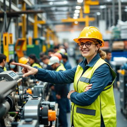 A proactive production supervisor in a bustling manufacturing environment