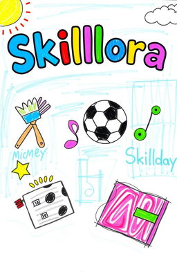 A colorful and imaginative cover page titled 'Skillora'