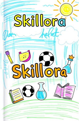 A colorful and imaginative cover page titled 'Skillora'