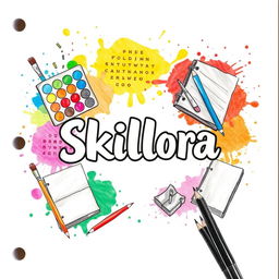 A creative and vibrant cover page titled 'Skillora'