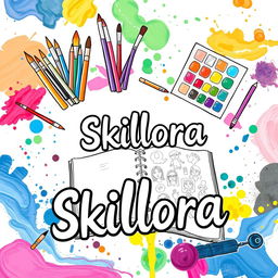 A dynamic and artistic cover page titled 'Skillora'