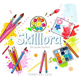 A vibrant and engaging cover page titled 'Skillora'