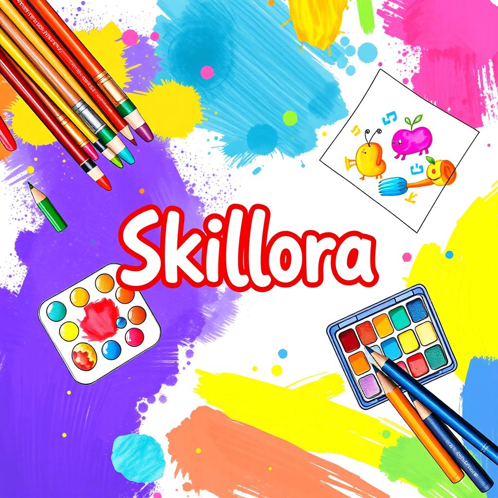 A vibrant and engaging cover page titled 'Skillora'