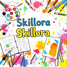 An energetic and colorful cover page titled 'Skillora'