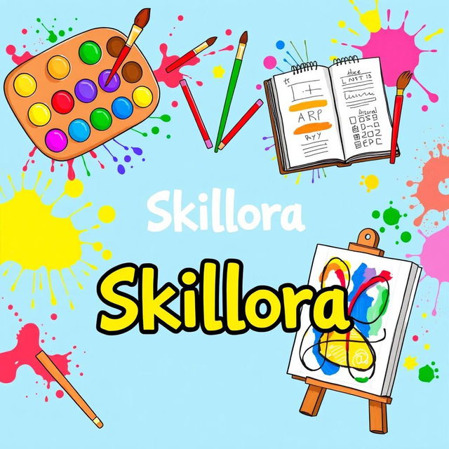 A lively and colorful cover page titled 'Skillora'